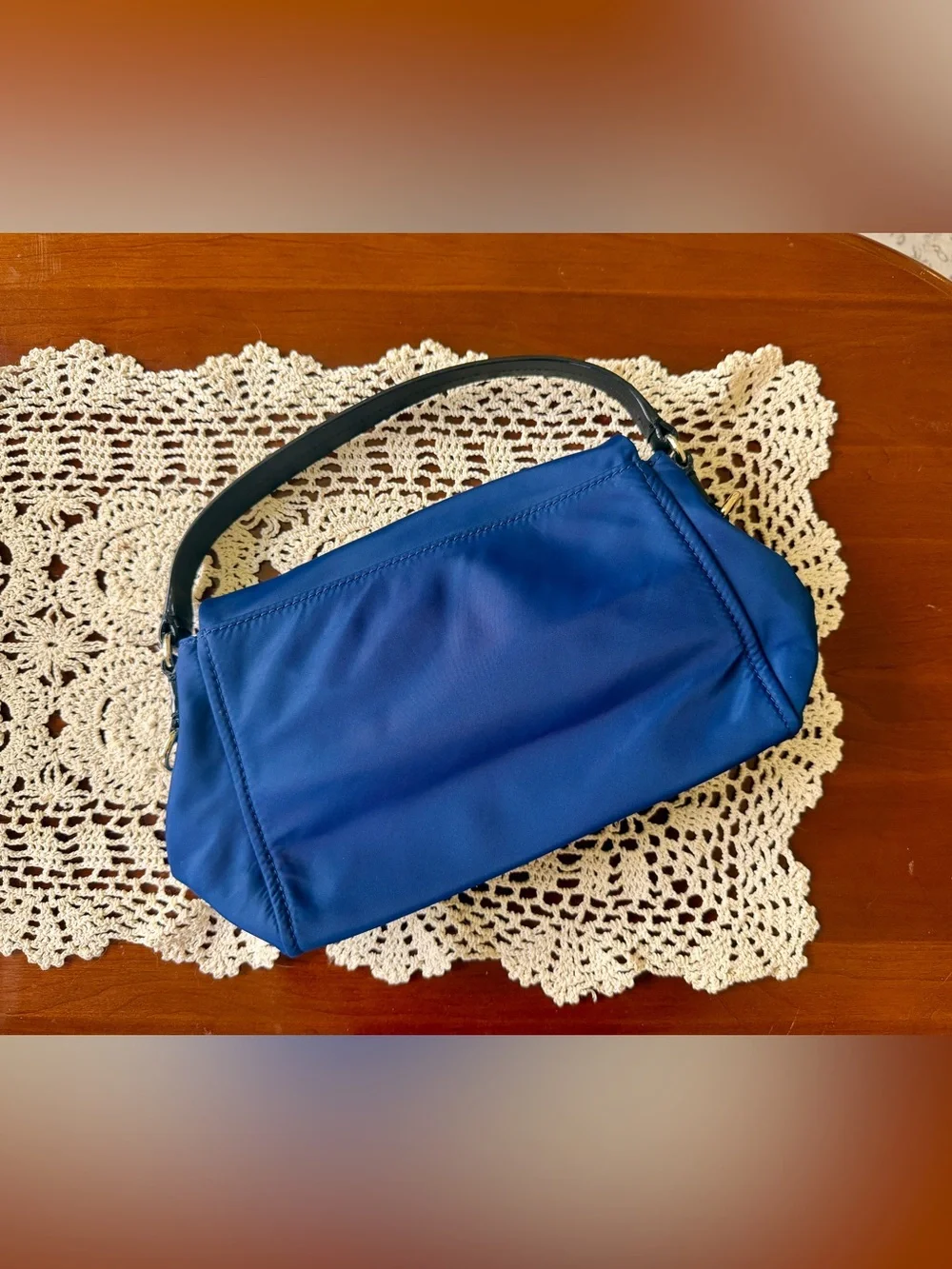 kate spade Royal Blue Shoulder Bag with Gold Accents